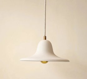 Suspension, Gigaro M, blanc chaux,  Ø23cm, H10cm - Masamé