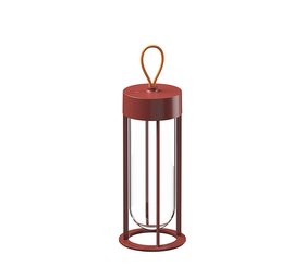 Lampe, Baladeuse, d'extérieur, In Vitro, rouge terracotta, IP65, LED, dim, 2700K, 115 lm, Ø13,2cm, H39,3cm - Flos