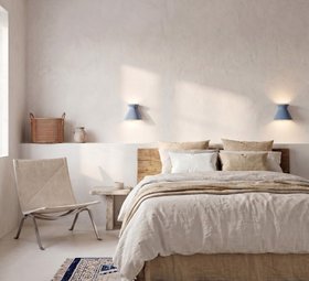 Applique murale, Kiro Small, bleu provence,  L20,5cm, H16,5cm - Lobo Atelier