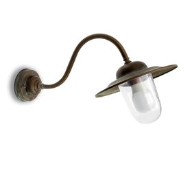 APPLIQUE MURALE, CASALE 1365, CUIVRE LAITON VIEILLI, IP44, L41CM, H33CM - MORETTI LUCE