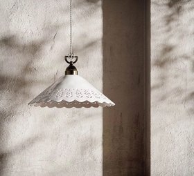 SUSPENSION, FIOR DI PIZZO 08, BLANC, LAITON BRUT, Ø30CM, H20CM - IL FANALEzo 08 Studio Il Fanale Suspension Pendant Light  Il Fanale 065 08 Oc  Design Signed Nedgis 170608 Thumb