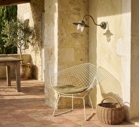 APPLIQUE MURALE, CASALE 1365, CUIVRE LAITON VIEILLI, IP44, L41CM, H33CM - MORETTI LUCE