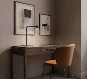 LAMPE À POSER, TEA, S1337, NOIR MAT, MARBRE NOIR, LED, DIM, 2700K, 600 LM, L25CM, H39,5CM - AROMAS DEL CAMPO