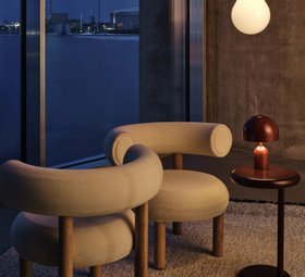 LAMPE, BALADEUSE, BELL V2, BURGUNDY, IP44, LED, DIM, 2700, 3000K, 220 LM, Ø19CM, H28CM - TOM DIXON