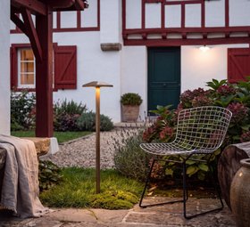 BORNE D'EXTÉRIEUR, AURA EDGE, LAITON VIEILLI, IP65, LED, 3000K, 207 LM, L10,5CM, H80CM - MORETTI LUCE