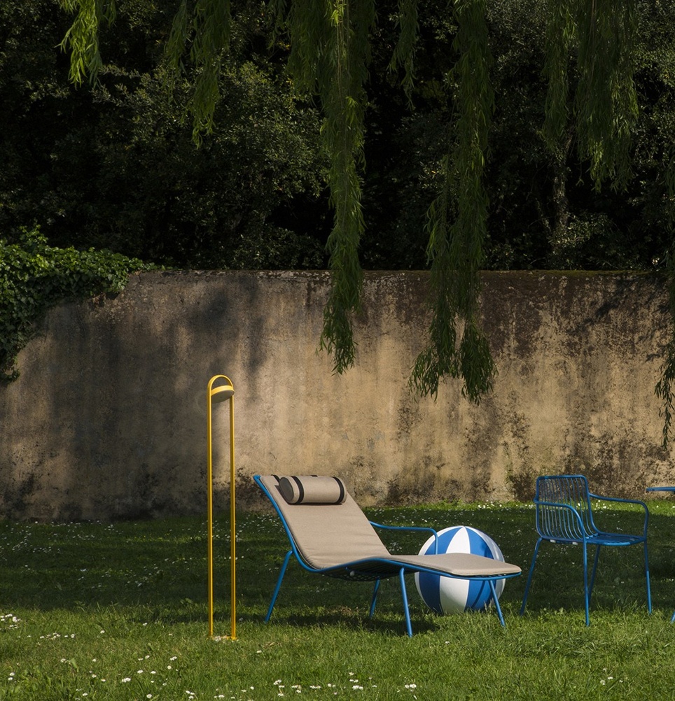 Lampadaire, Giravolta 1799/130, jaune, LED, 3000k, 157lm, Ø15cm, H130cm - Pedrali