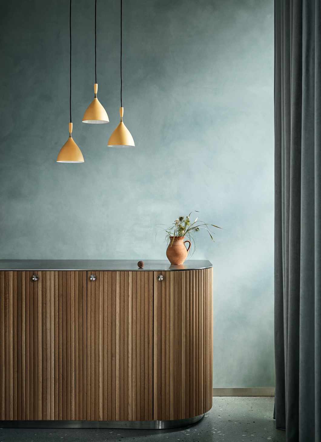 Suspension, Dokka, jaune, Ø16,5cm, H24,5cm - Northern