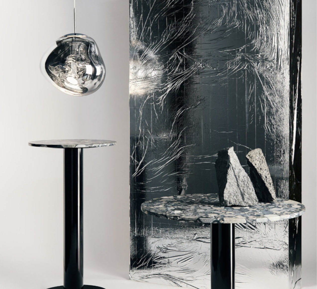 Suspension, Melt, chrome argent, Ø50cm, H50cm - Tom Dixon