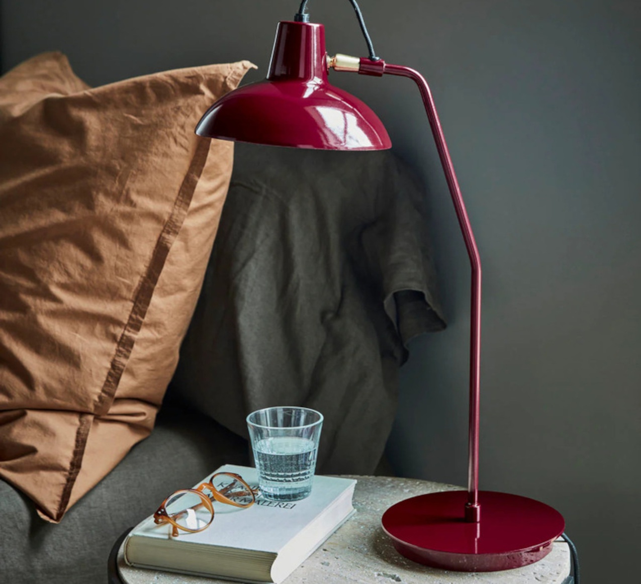 Lampe de bureau, HDDesk, rouge, Ø18cm, H50cm - House Doctor