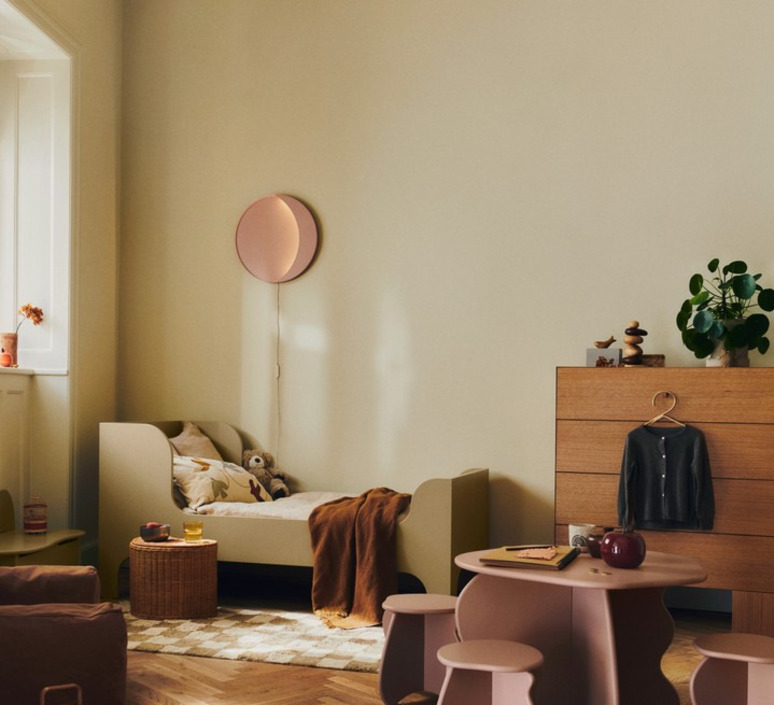 Applique murale, Neba, Rose, LED, dim, 2500K, 350 lm, Ø45,5cm, H3cm-Ferm Living