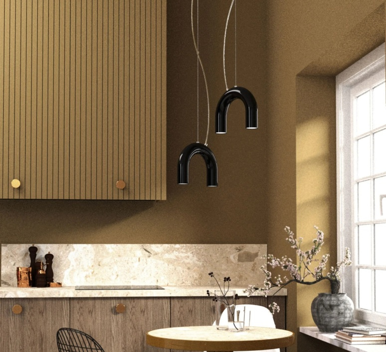 Suspension, Arch Single, noir, L25,5cm, H20,5cm - Oblure