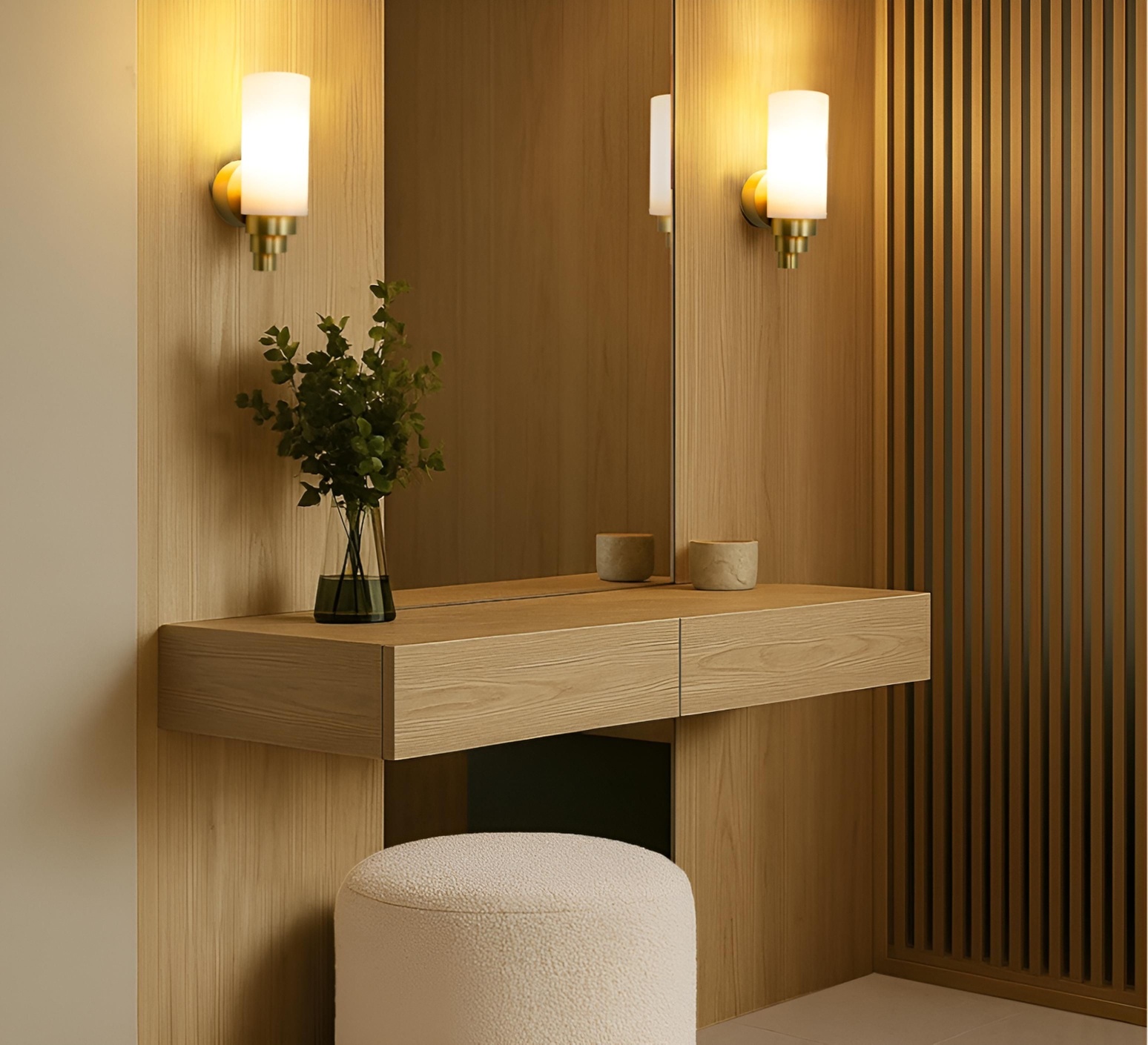 Applique murale, Scala, laiton satiné, L7,5cm, H20cm - CVL