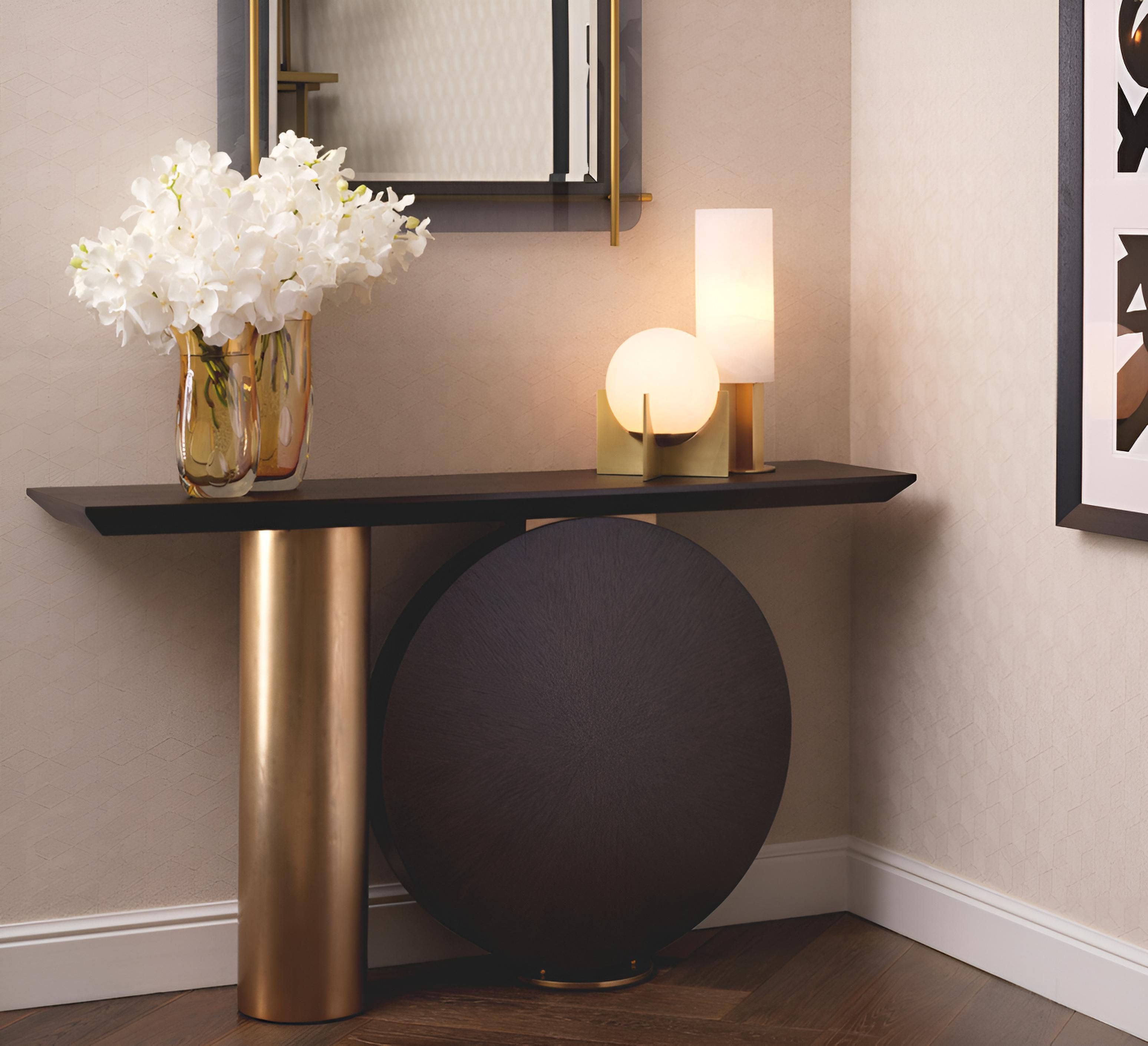 Lampe à poser, Scorpios S, Albâtre, laiton, Ø23cm, H25cm - Eichholtz