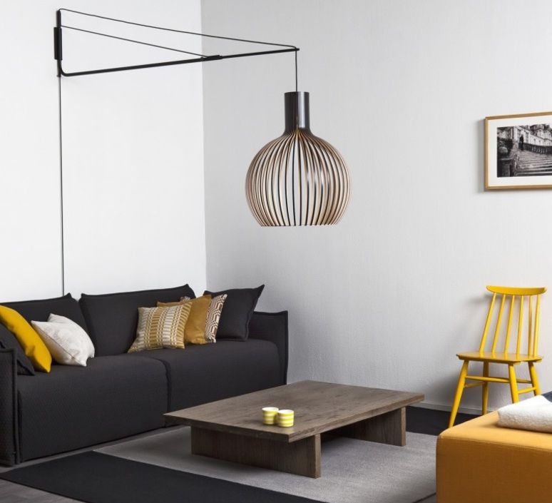 Applique murale, Varsi Octo, noir, H68cm - Secto Design