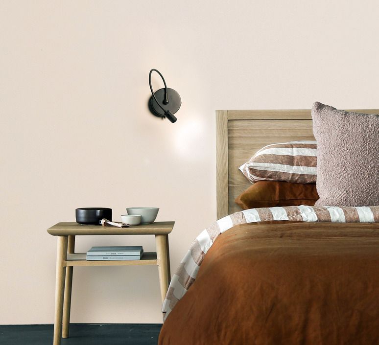 Applique murale, D02, noir mat, avec lentille, LED, dim, 2700K, 350 lm, Ø10cm, H45cm - OliveLab