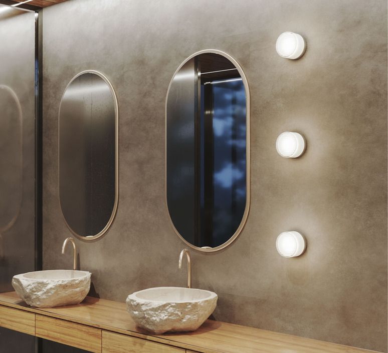 Applique murale, Oma, blanc, IP65, LED, dim, 3000K, 144 lm, Ø13,4cm, H8,7cm - Beneito Faure