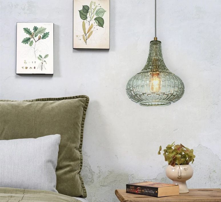 Suspension, Venice, vert, doré, Ø24cm, H32cm - It's about Romi