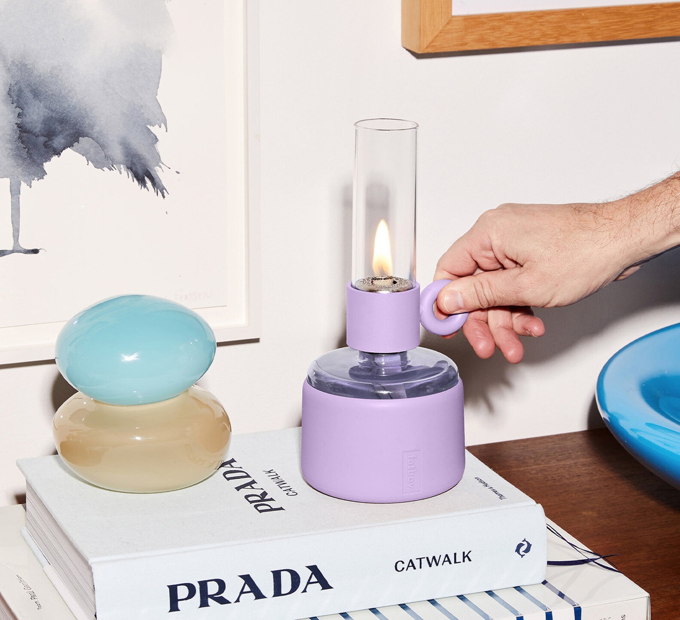 Lampe à huile, Flamtastique XS, lilac, Ø10,5cm, H22,5cm - Fatboy