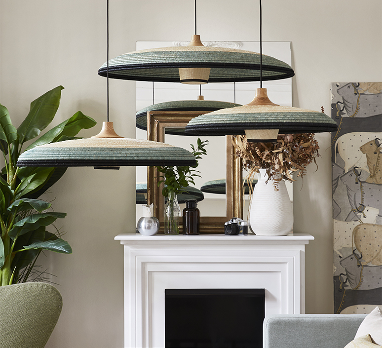 Suspension, Grass M, bleu,  Ø60cm, H21cm - Forestier