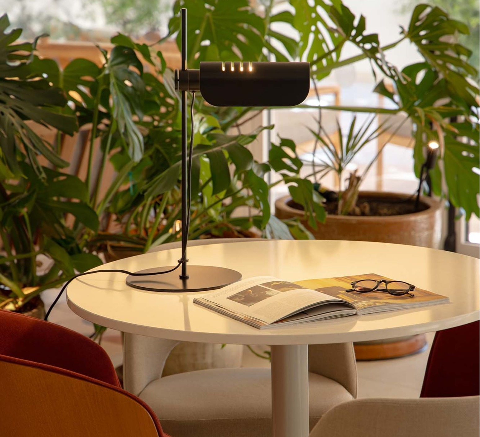 LAMPE À POSER, MARTINICA, NOIR, L24CM, H53CM - FARO