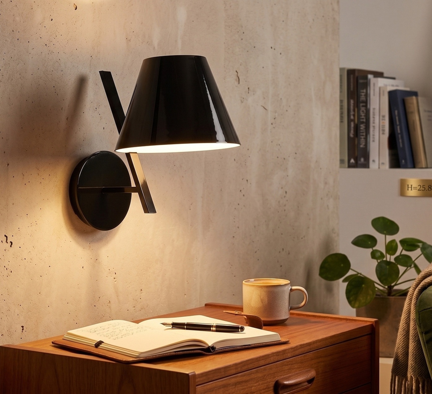 APPLIQUE MURALE, LA PETITE WALL, NOIR, Ø19,4CM, H26CM - ARTEMIDE