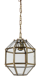 Besselink & Jones Octagonal Lantern, Distressed Brass