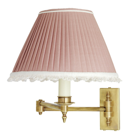 Besselink & Jones 2-Arm Denton Wall Light, Medium Backplate, Distressed Brass