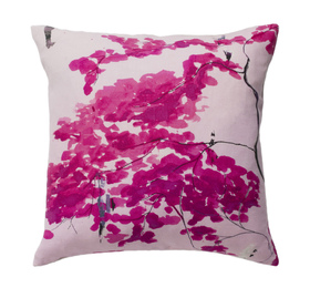 Anna Jacobs   Chinese Tree In Pink And Violet Cushion