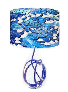 Blue Jay Wing lamp on Jade Flex