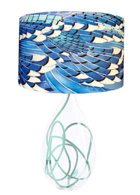 Blue Jay Wing lamp on Jade Flex