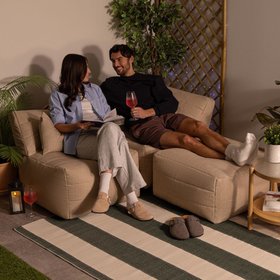 icon Noa Indoor-Outdoor Modular Bean Bag Sofa - Natural