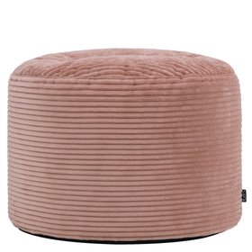 icon Milano Round Corduroy Footstool Bean Bag - Dawn Pink