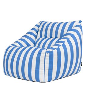 icon Natalia Stripe Soft Woven Kyoto Armchair Bean Bag - Cobalt Blue