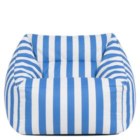 icon Natalia Stripe Soft Woven Kyoto Armchair Bean Bag - Cobalt Blue