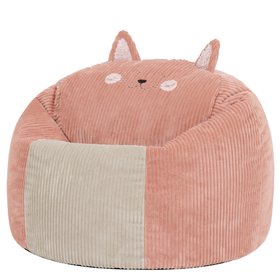 icon® Kids Cleo Cat Cord Bean Bag Chair and Cushion - Pink