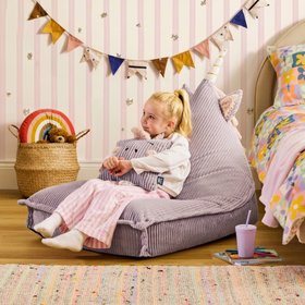 icon® Kids Luna Unicorn Cord Lounger and Cushion - Lavender Purple
