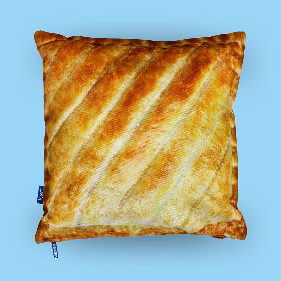 Greggs x icon Steak Bake Cushion