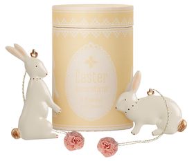 Maileg 5 Anhänger aus Metall OSTERHASE Oster