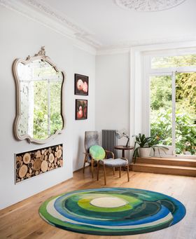 Echoes Of Light Green Rug