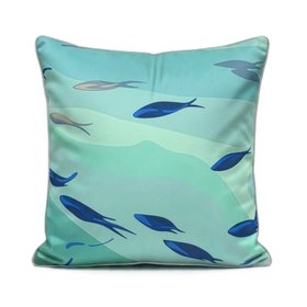 Fishes in Greece Cushion