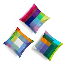 Set of 3 Chromatic Pixels Cushions