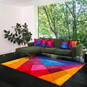 Set Of 5 Rainbow Cushions