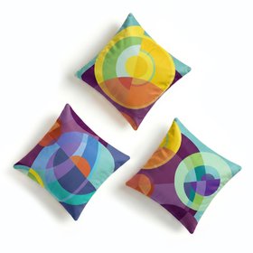 Set of 3 Sonia and Sonya (Damson) Cushions