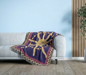 Frida Kahlo Mexico Sun Throw Blue Blanket