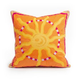 Frida Kahlo Mexico Sun: Lilac Orange Cushion
