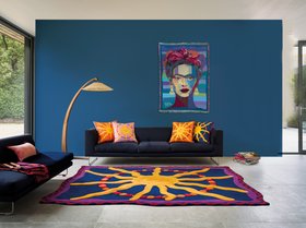Frida Kahlo Mexico Sun Rug and Viva Musa Wall Hanging
