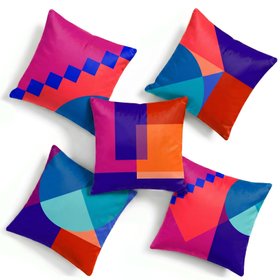 Santorini Sunset Set Of 5 Cushions
