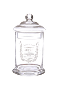Barattolo sucre, in vetro, con coperchio