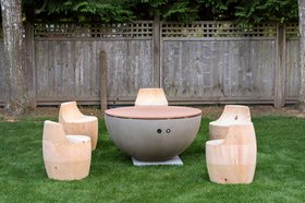 Hemi Gas fire pit fire bowl