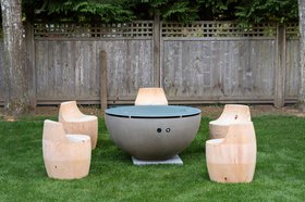 Hemi Gas fire pit fire bowl